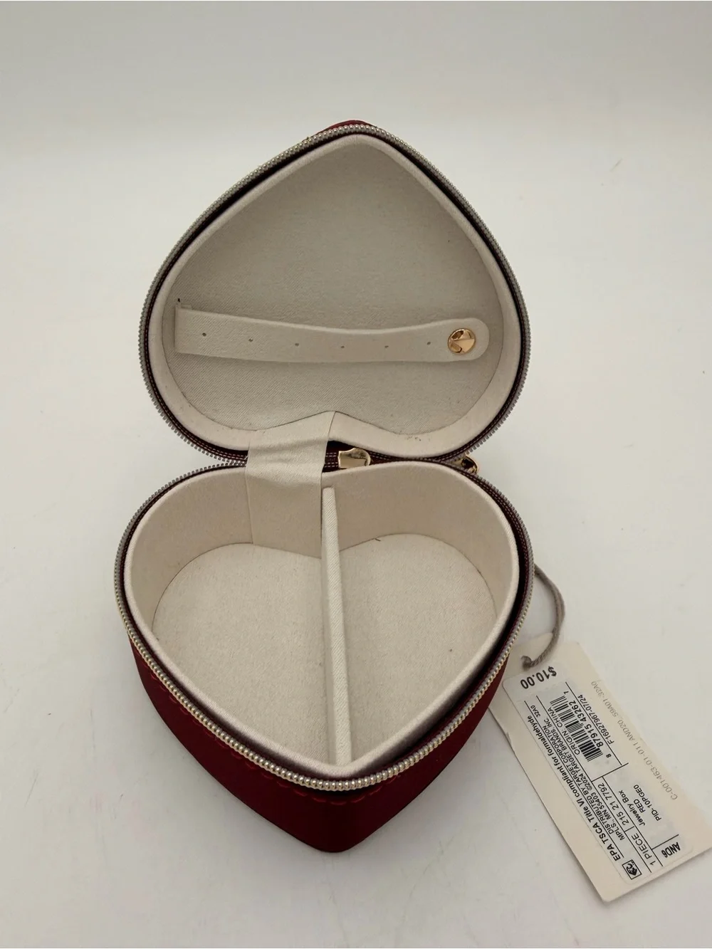 a new day Heart-Shaped Mini Jewelry Case - Wine